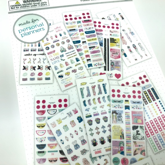 Agenda 52 Watercolor Girls & Icons Foiled Sticker - Picture 3 of 4